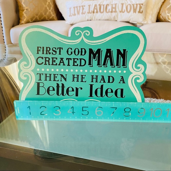 Funny Inspirational Wall Art Wood Block Decor - Picture 4 of 5